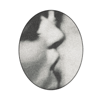 a black and white photograph of a woman kissing